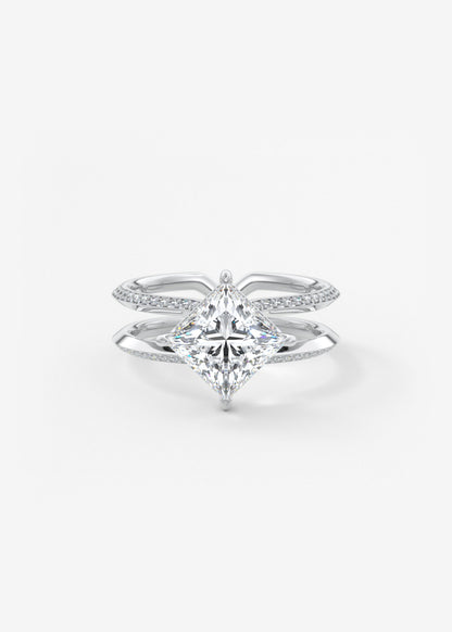 Oval Solitaire With Raised Basket Gallery Lab Grown Diamond Engagement Ring