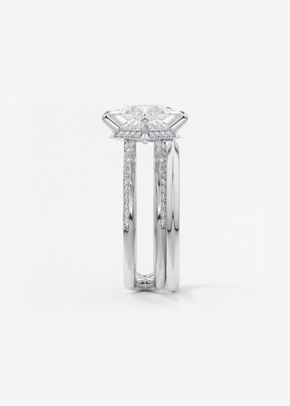 Oval Solitaire With Raised Basket Gallery Lab Grown Diamond Engagement Ring