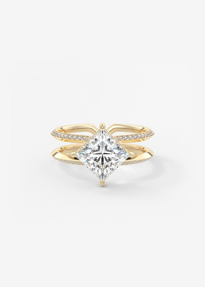 Oval Solitaire With Raised Basket Gallery Lab Grown Diamond Engagement Ring