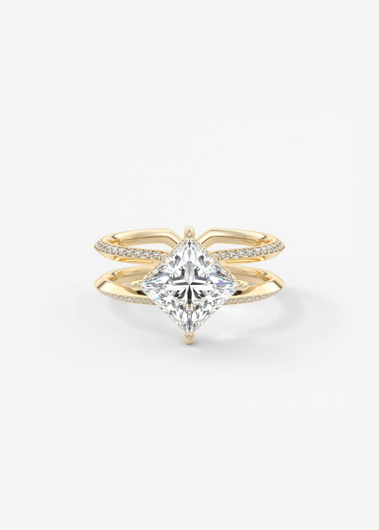 Oval Solitaire With Raised Basket Gallery Lab Grown Diamond Engagement Ring
