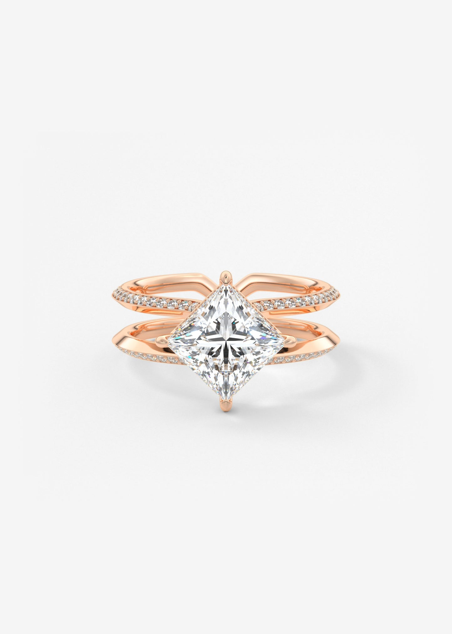 Oval Solitaire With Raised Basket Gallery Lab Grown Diamond Engagement Ring