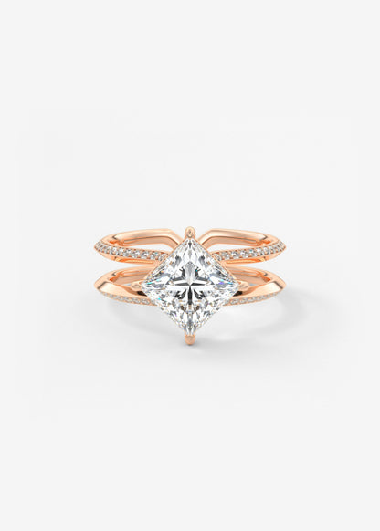 Oval Solitaire With Raised Basket Gallery Lab Grown Diamond Engagement Ring