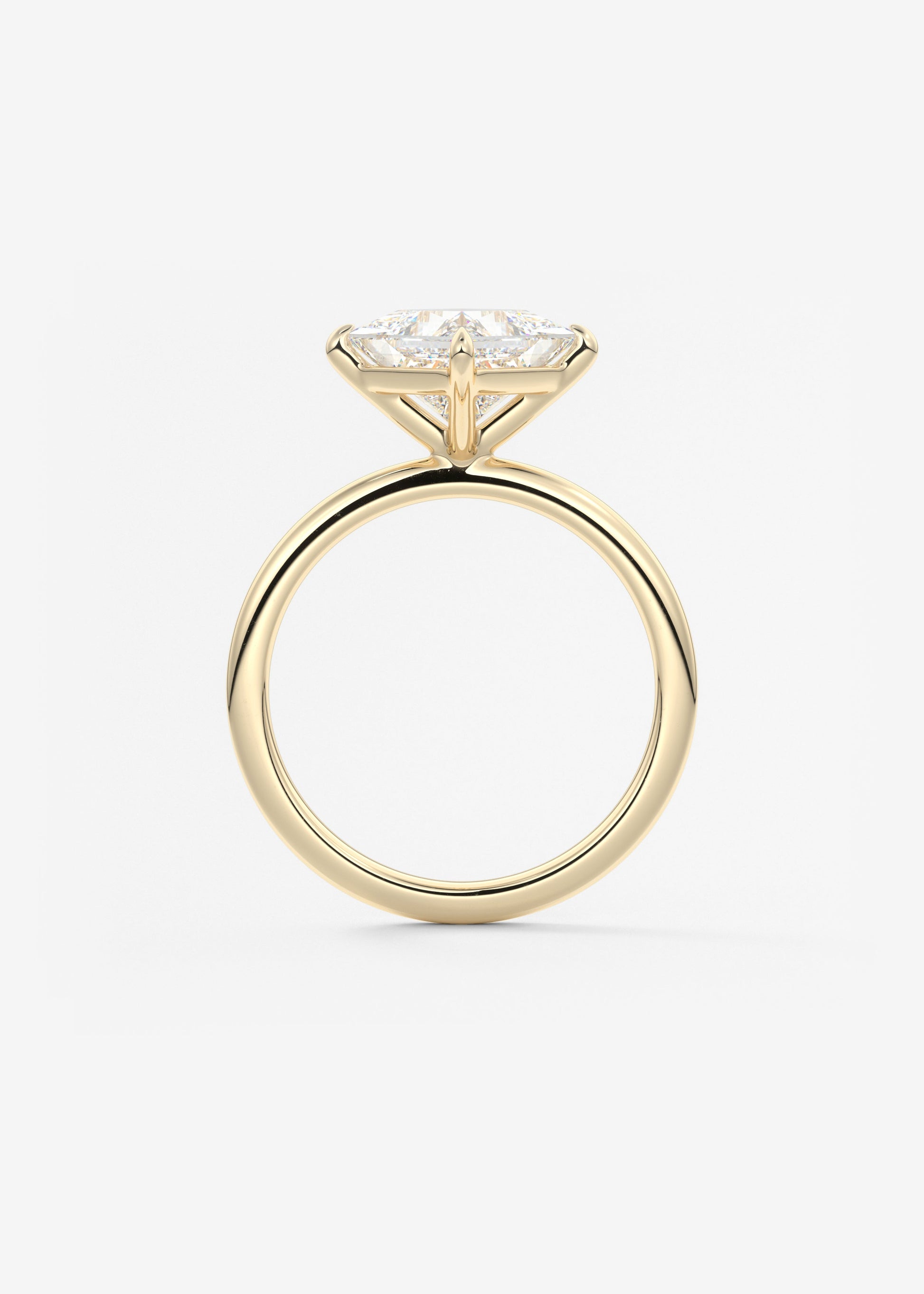 Oval Solitaire With Raised Basket Gallery Lab Grown Diamond Engagement Ring