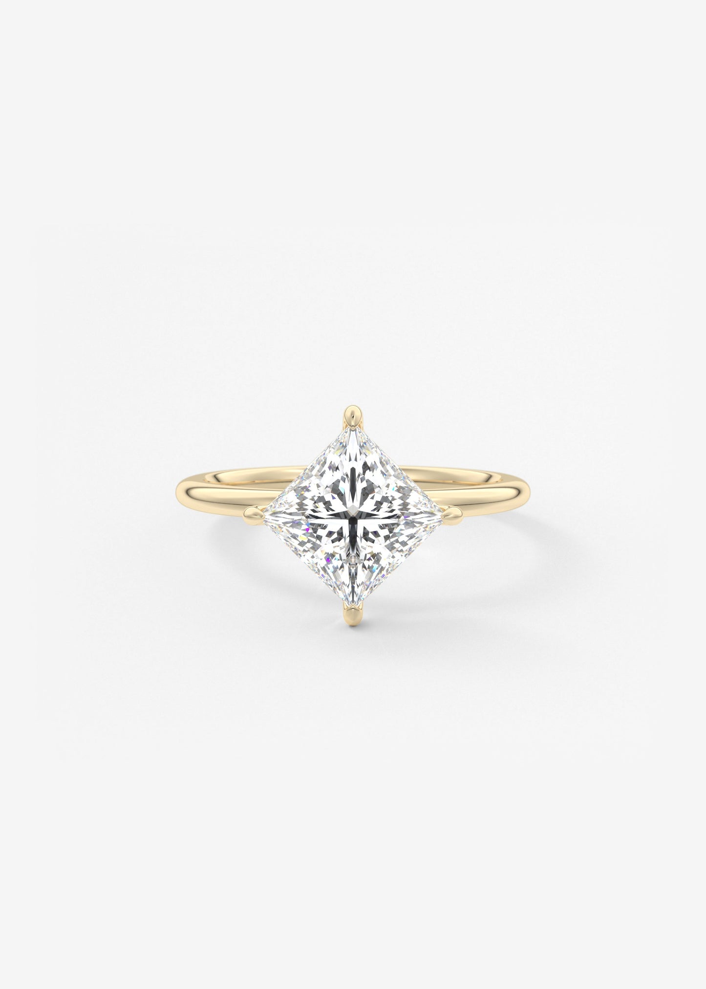 Oval Solitaire With Raised Basket Gallery Lab Grown Diamond Engagement Ring