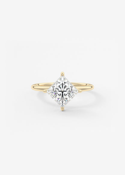 Oval Solitaire With Raised Basket Gallery Lab Grown Diamond Engagement Ring