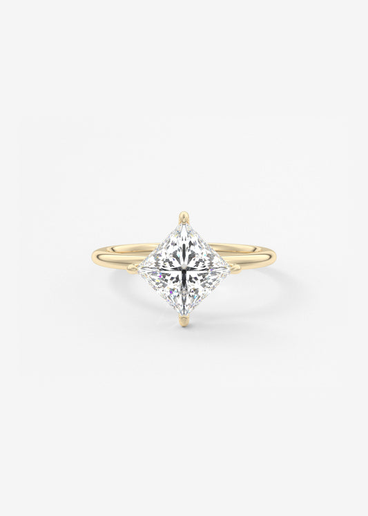 Oval Solitaire With Raised Basket Gallery Lab Grown Diamond Engagement Ring