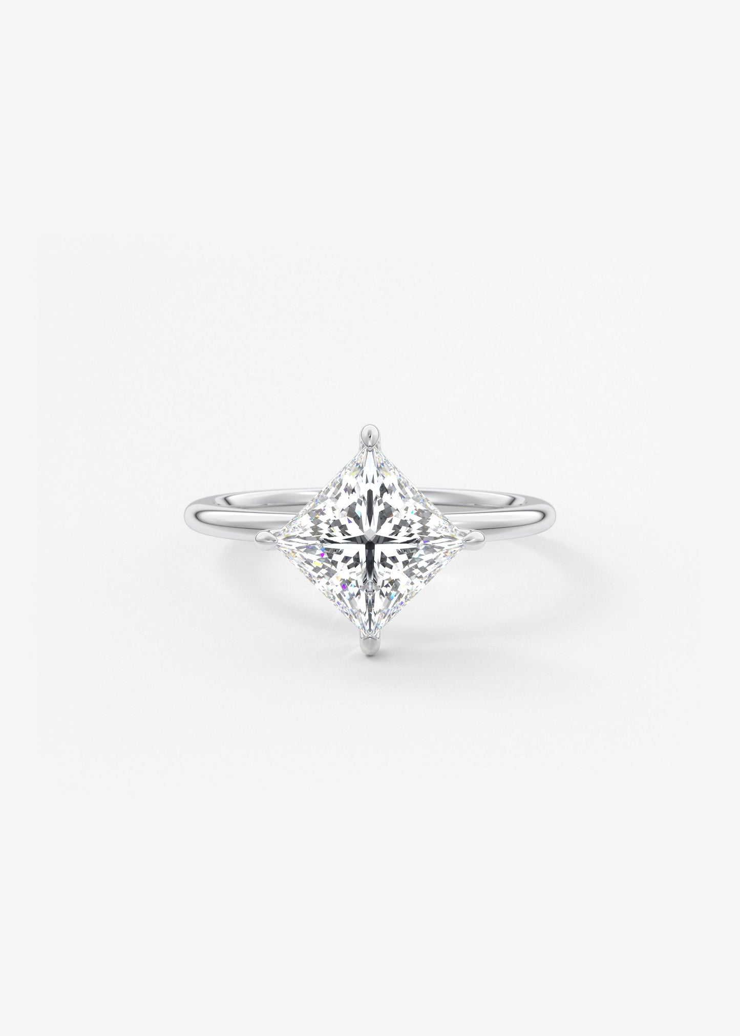 Oval Solitaire With Raised Basket Gallery Lab Grown Diamond Engagement Ring