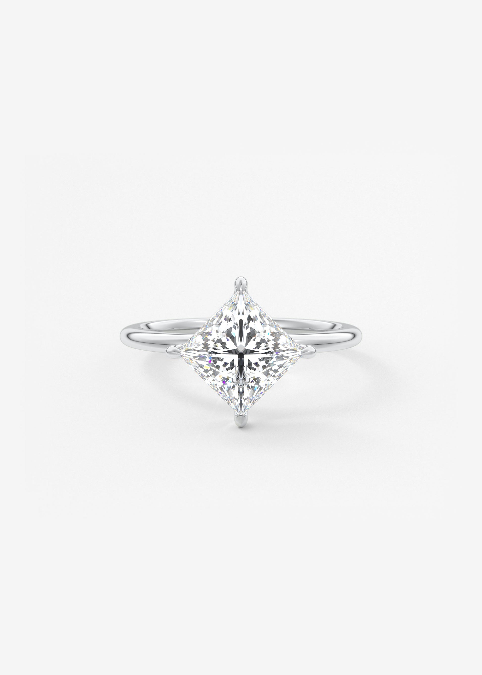 Oval Solitaire With Raised Basket Gallery Lab Grown Diamond Engagement Ring
