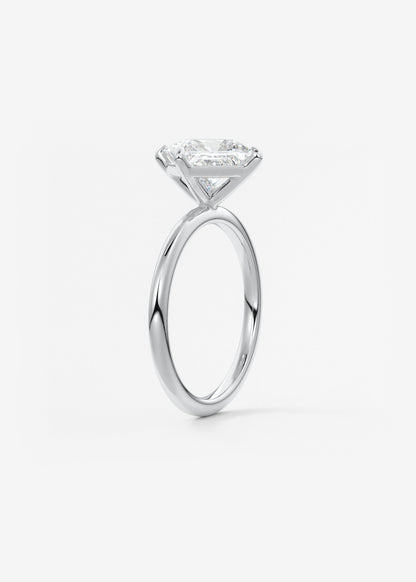 Oval Solitaire With Raised Basket Gallery Lab Grown Diamond Engagement Ring