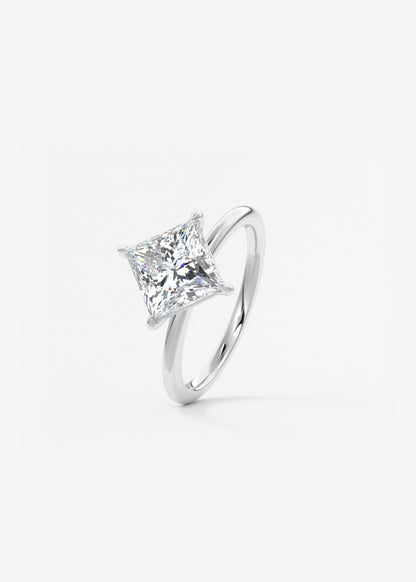 Oval Solitaire With Raised Basket Gallery Lab Grown Diamond Engagement Ring