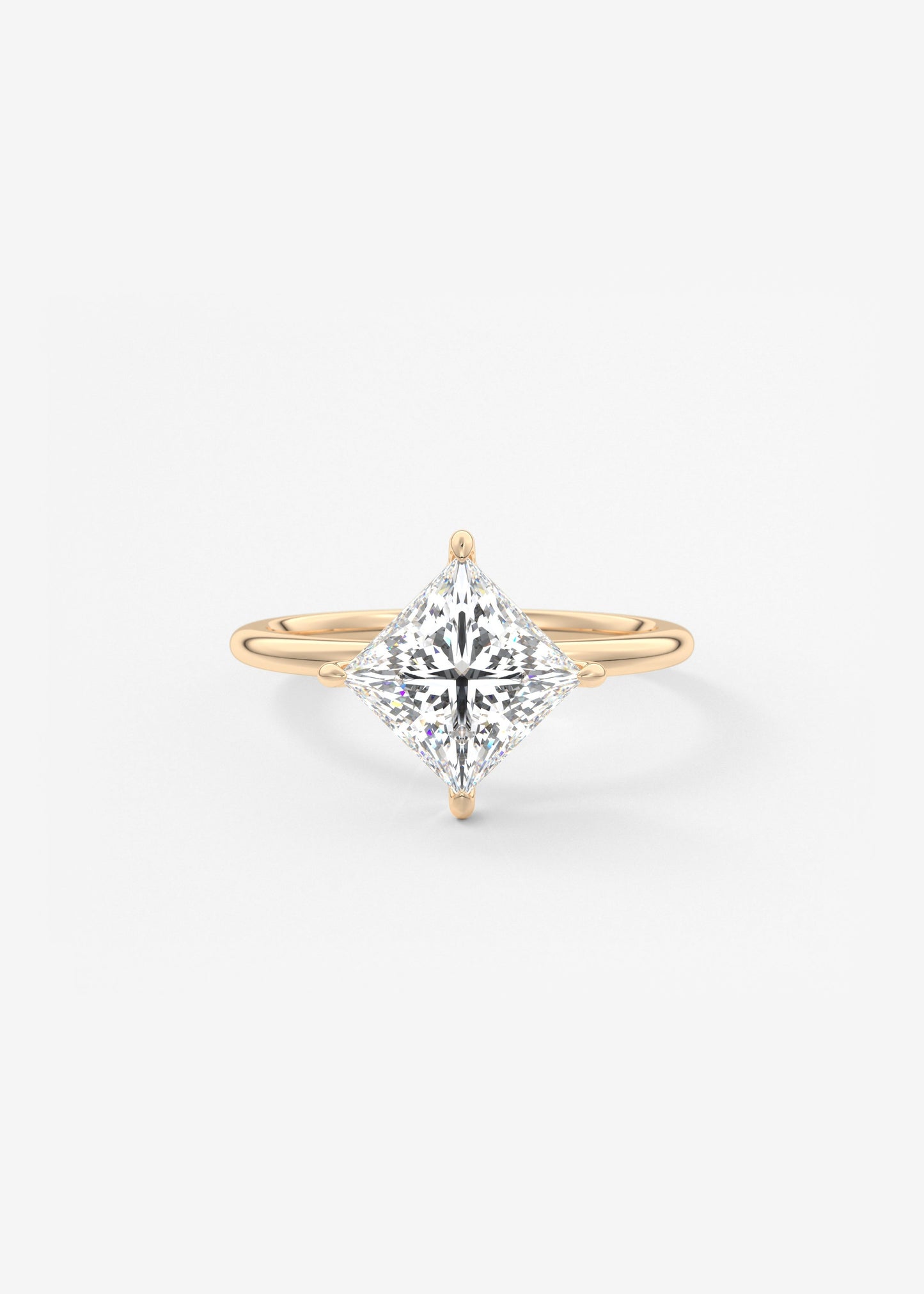 Oval Solitaire With Raised Basket Gallery Lab Grown Diamond Engagement Ring