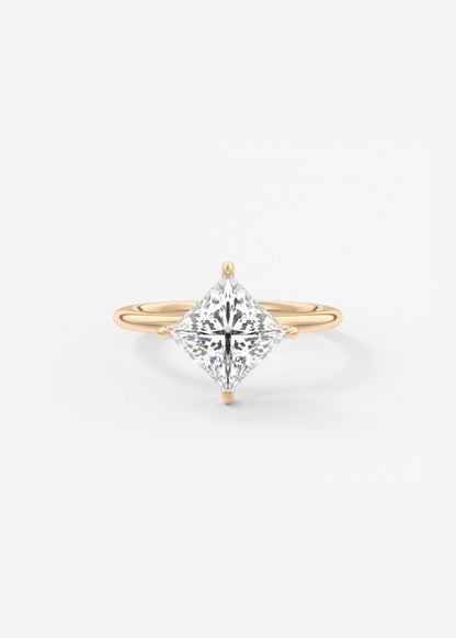 Oval Solitaire With Raised Basket Gallery Lab Grown Diamond Engagement Ring