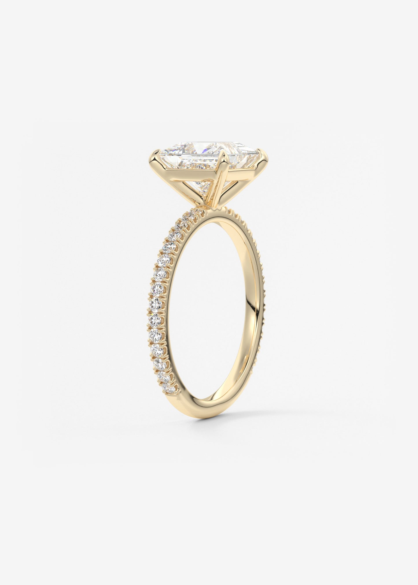 Oval Solitaire With Raised Basket Gallery Lab Grown Diamond Engagement Ring