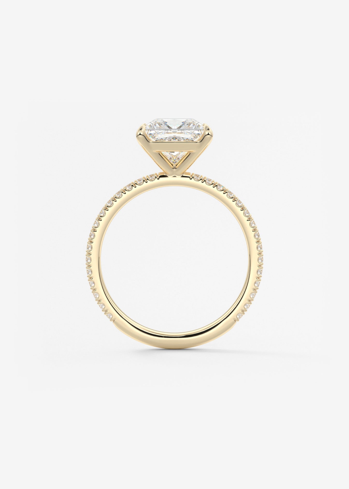 Oval Solitaire With Raised Basket Gallery Lab Grown Diamond Engagement Ring