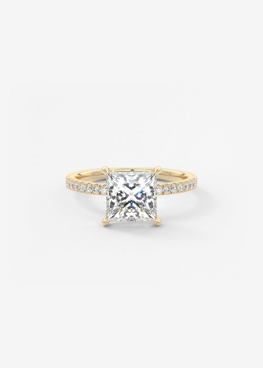Oval Solitaire With Raised Basket Gallery Lab Grown Diamond Engagement Ring