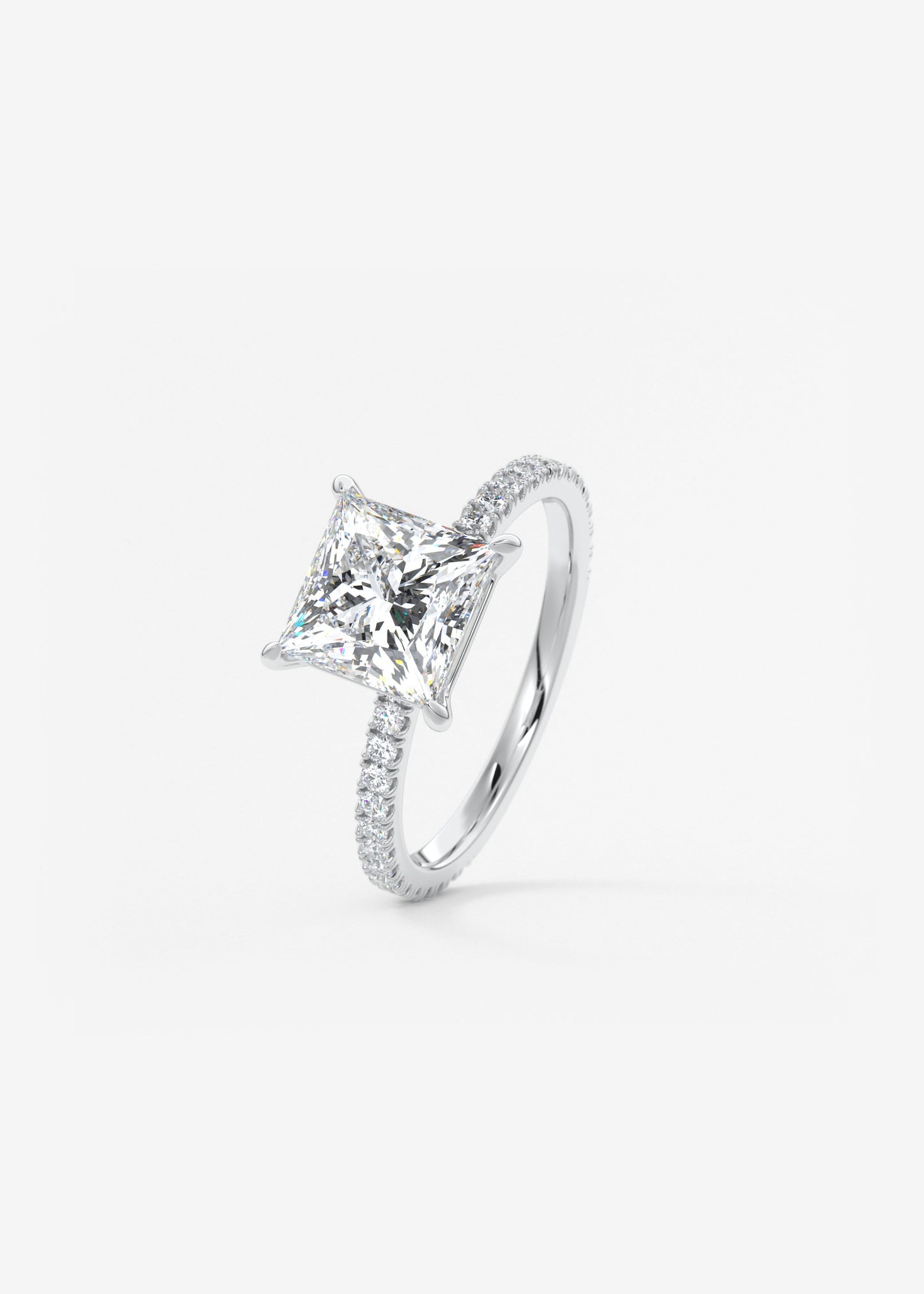 Oval Solitaire With Raised Basket Gallery Lab Grown Diamond Engagement Ring