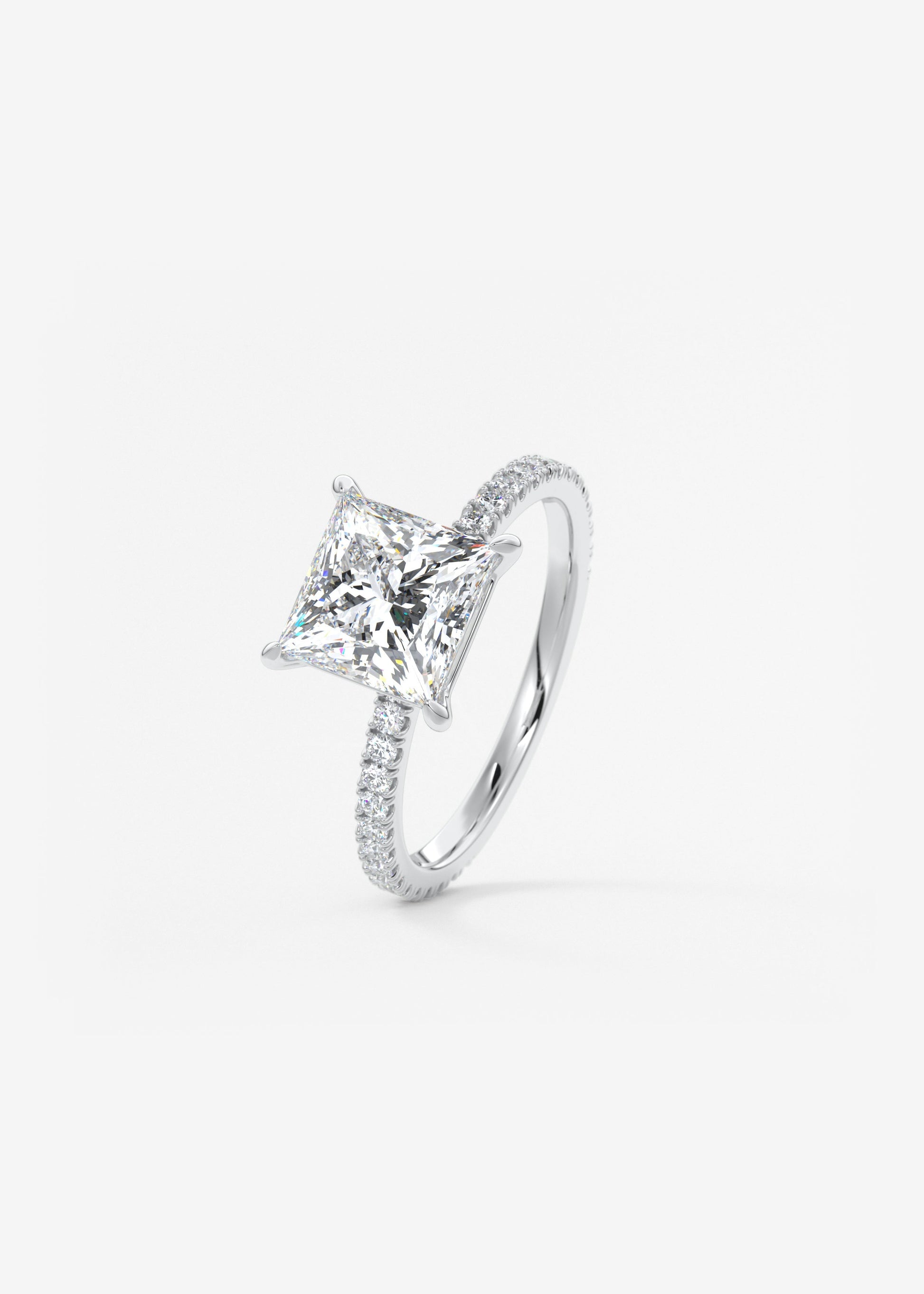 Oval Solitaire With Raised Basket Gallery Lab Grown Diamond Engagement Ring