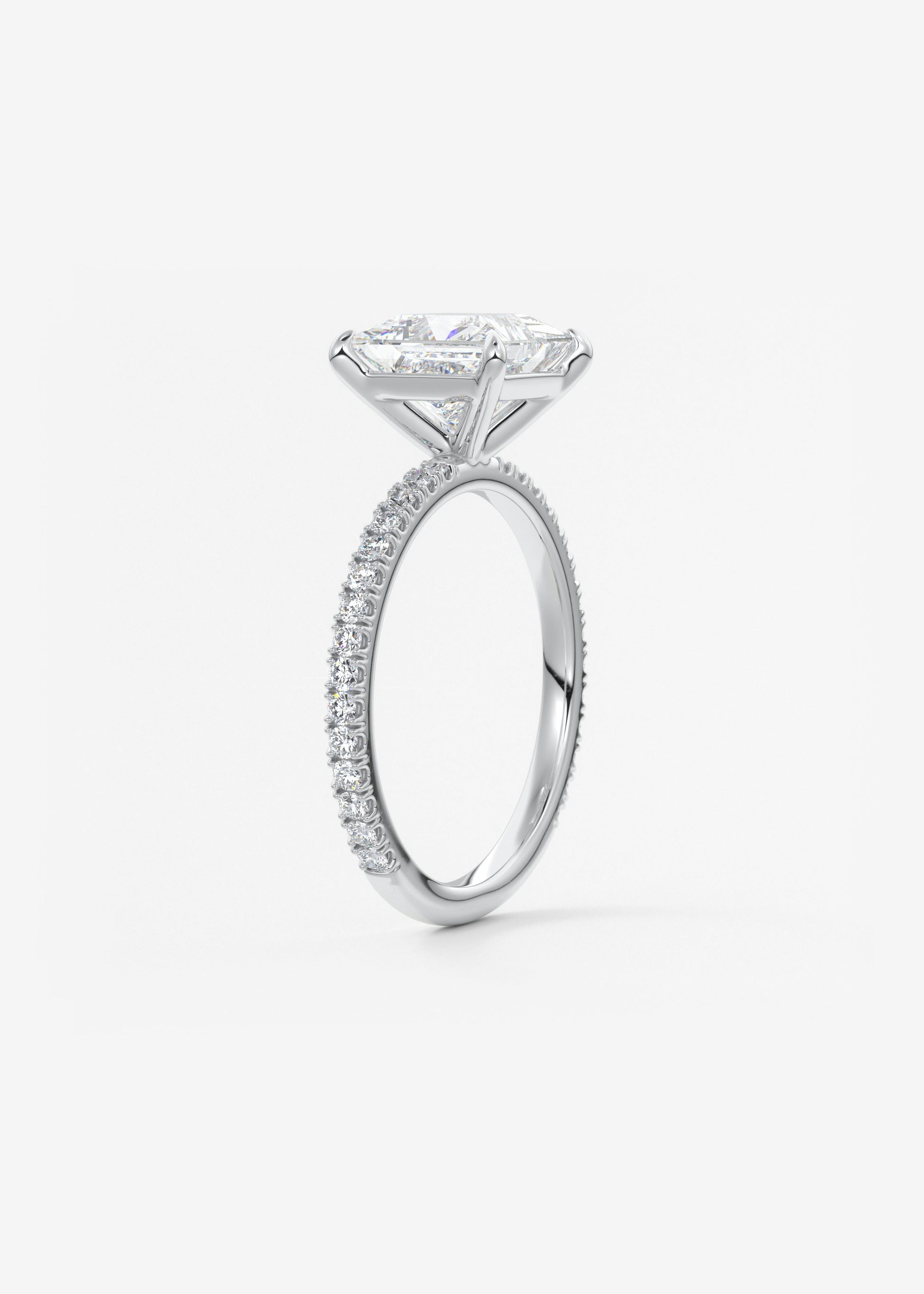 Oval Solitaire With Raised Basket Gallery Lab Grown Diamond Engagement Ring