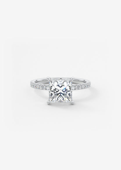 Oval Solitaire With Raised Basket Gallery Lab Grown Diamond Engagement Ring