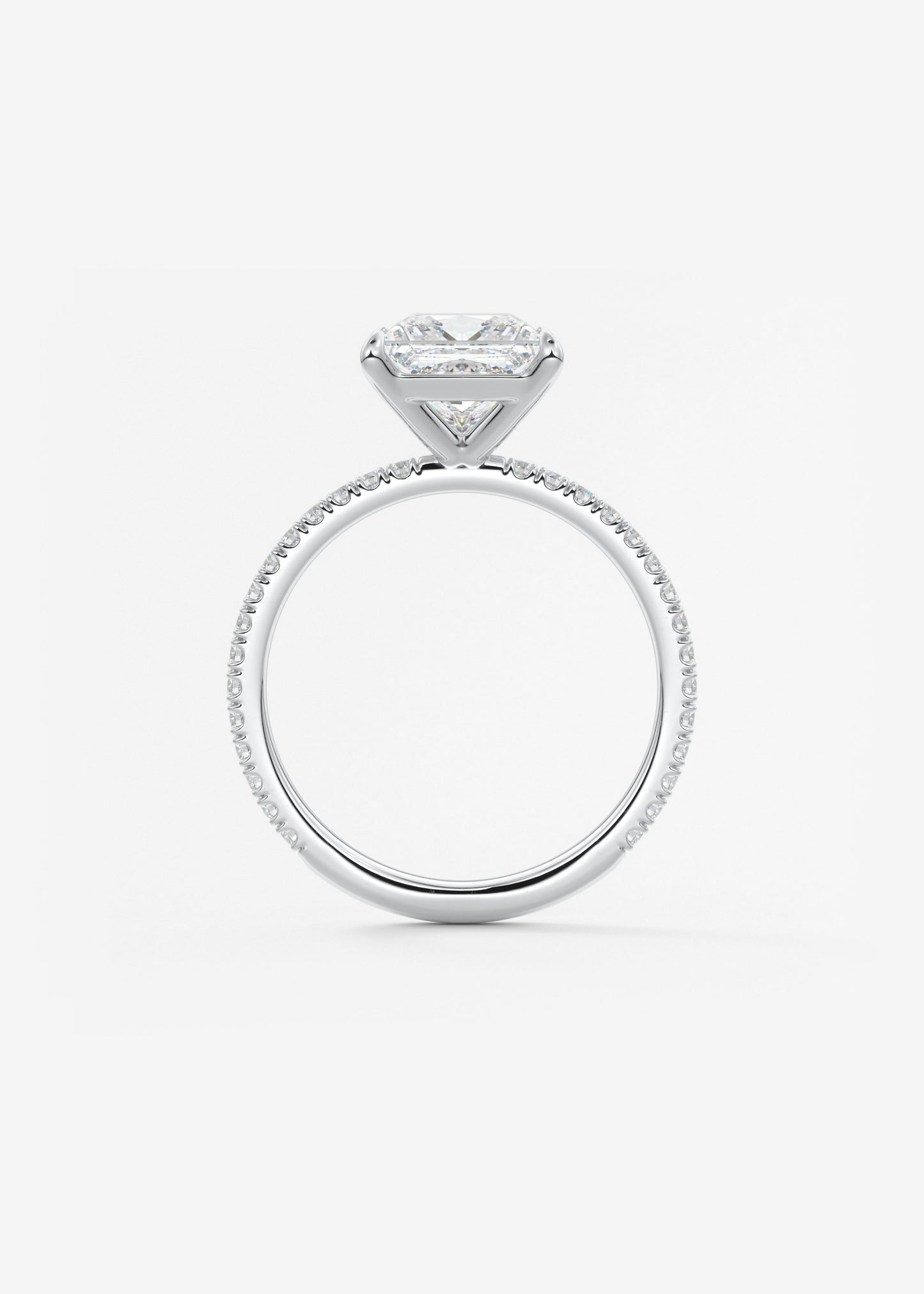Oval Solitaire With Raised Basket Gallery Lab Grown Diamond Engagement Ring