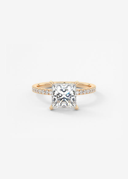 Oval Solitaire With Raised Basket Gallery Lab Grown Diamond Engagement Ring