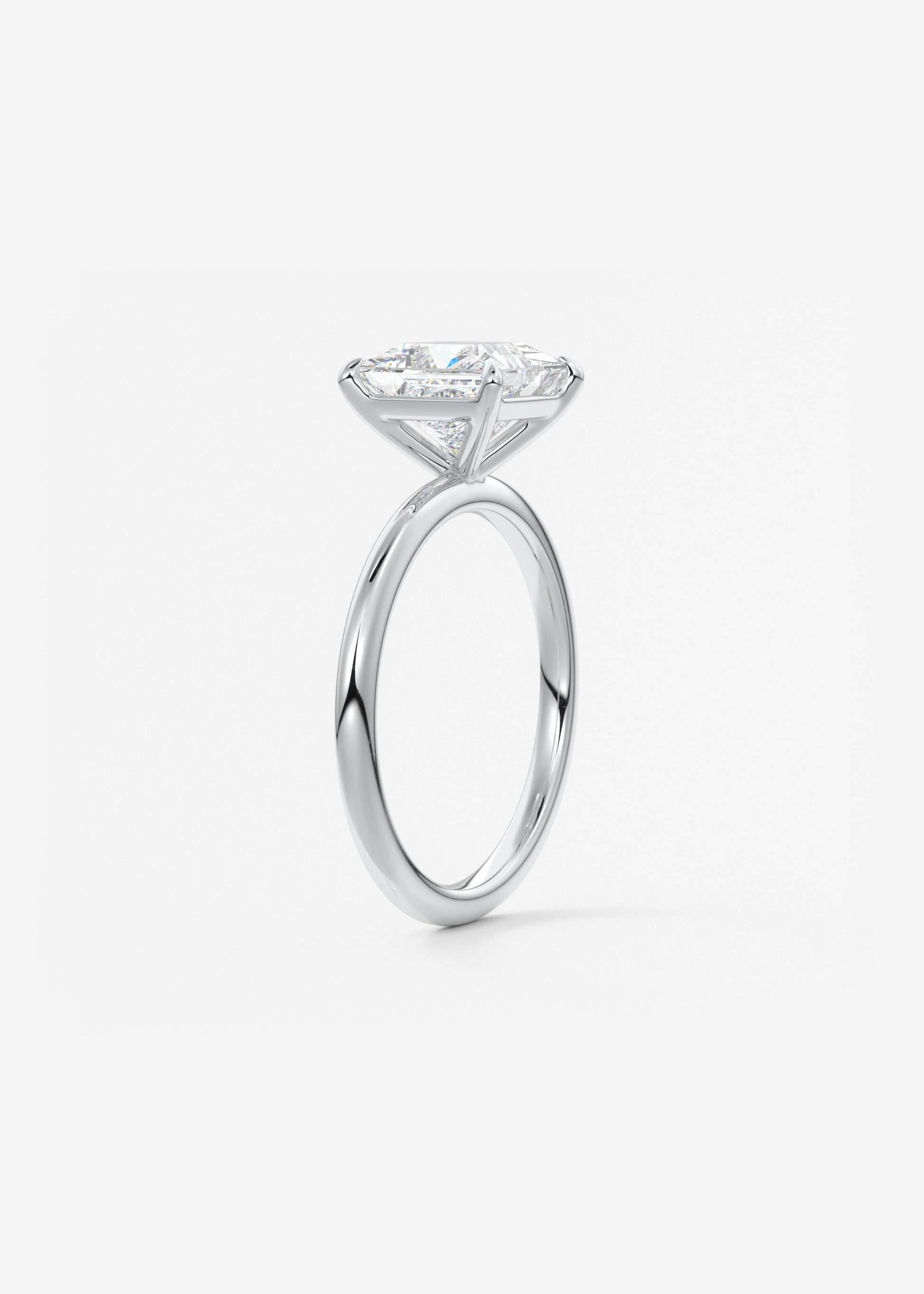 Oval Solitaire With Raised Basket Gallery Lab Grown Diamond Engagement Ring