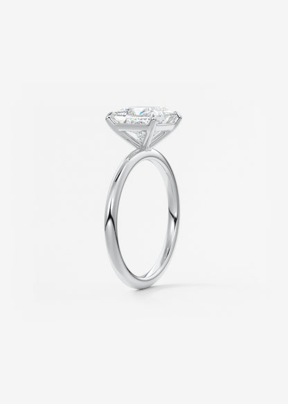 Oval Solitaire With Raised Basket Gallery Lab Grown Diamond Engagement Ring