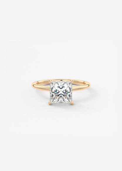 Oval Solitaire With Raised Basket Gallery Lab Grown Diamond Engagement Ring
