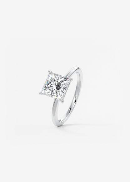Oval Solitaire With Raised Basket Gallery Lab Grown Diamond Engagement Ring