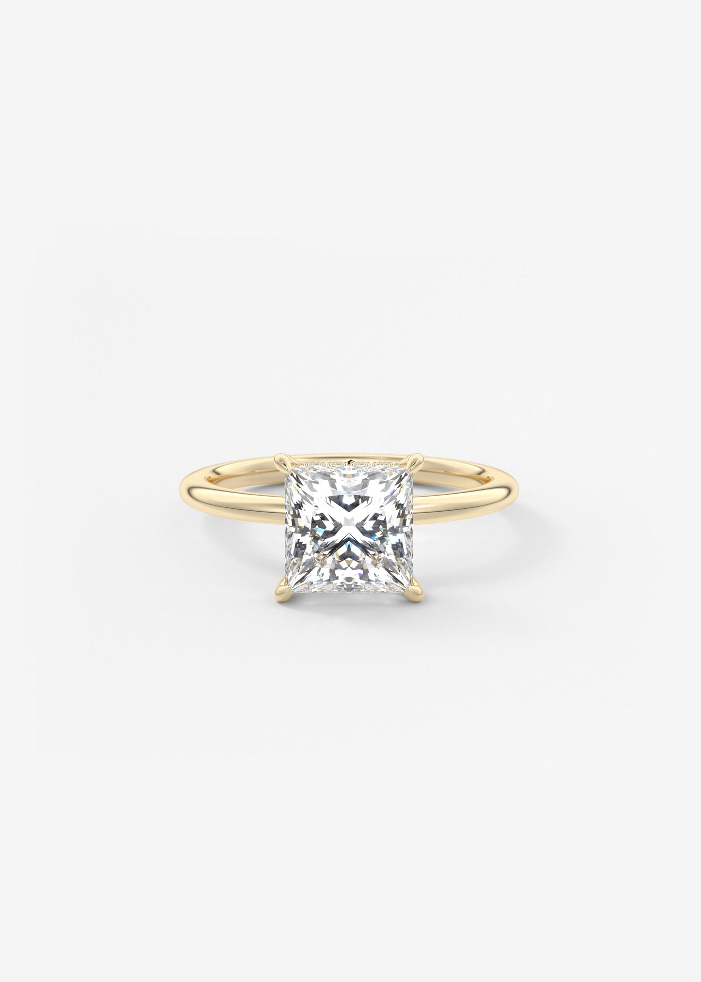 Oval Solitaire With Raised Basket Gallery Lab Grown Diamond Engagement Ring