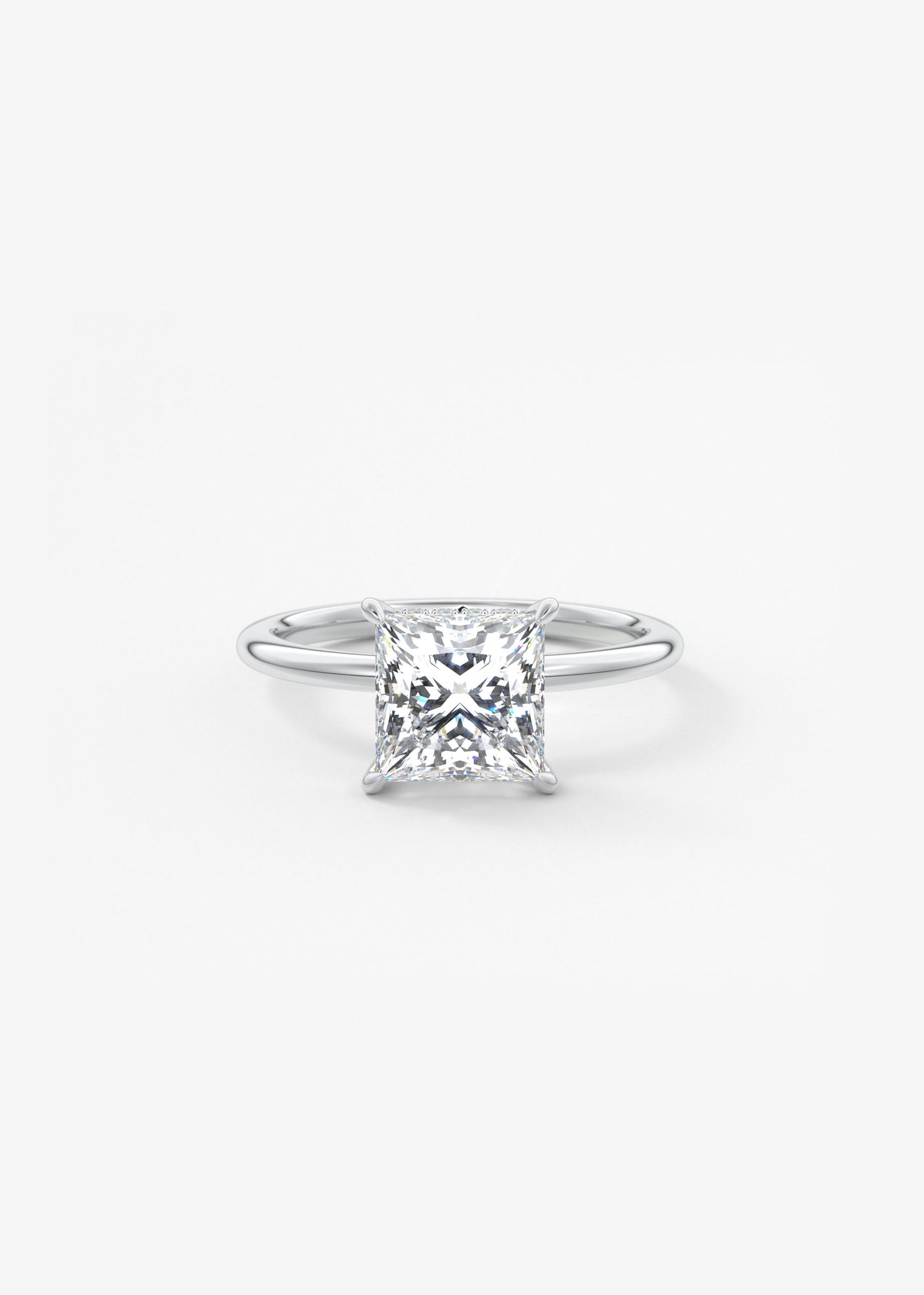 Oval Solitaire With Raised Basket Gallery Lab Grown Diamond Engagement Ring