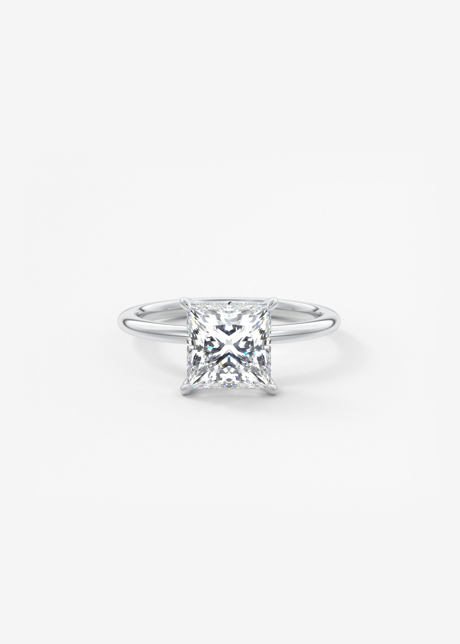 Oval Solitaire With Raised Basket Gallery Lab Grown Diamond Engagement Ring