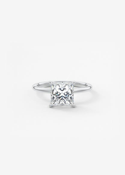 Oval Solitaire With Raised Basket Gallery Lab Grown Diamond Engagement Ring