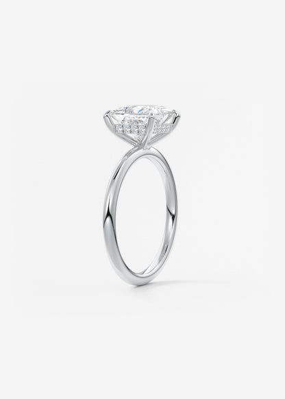 Oval Solitaire With Raised Basket Gallery Lab Grown Diamond Engagement Ring
