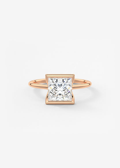 Oval Solitaire With Raised Basket Gallery Lab Grown Diamond Engagement Ring