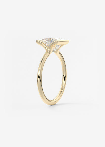 Oval Solitaire With Raised Basket Gallery Lab Grown Diamond Engagement Ring