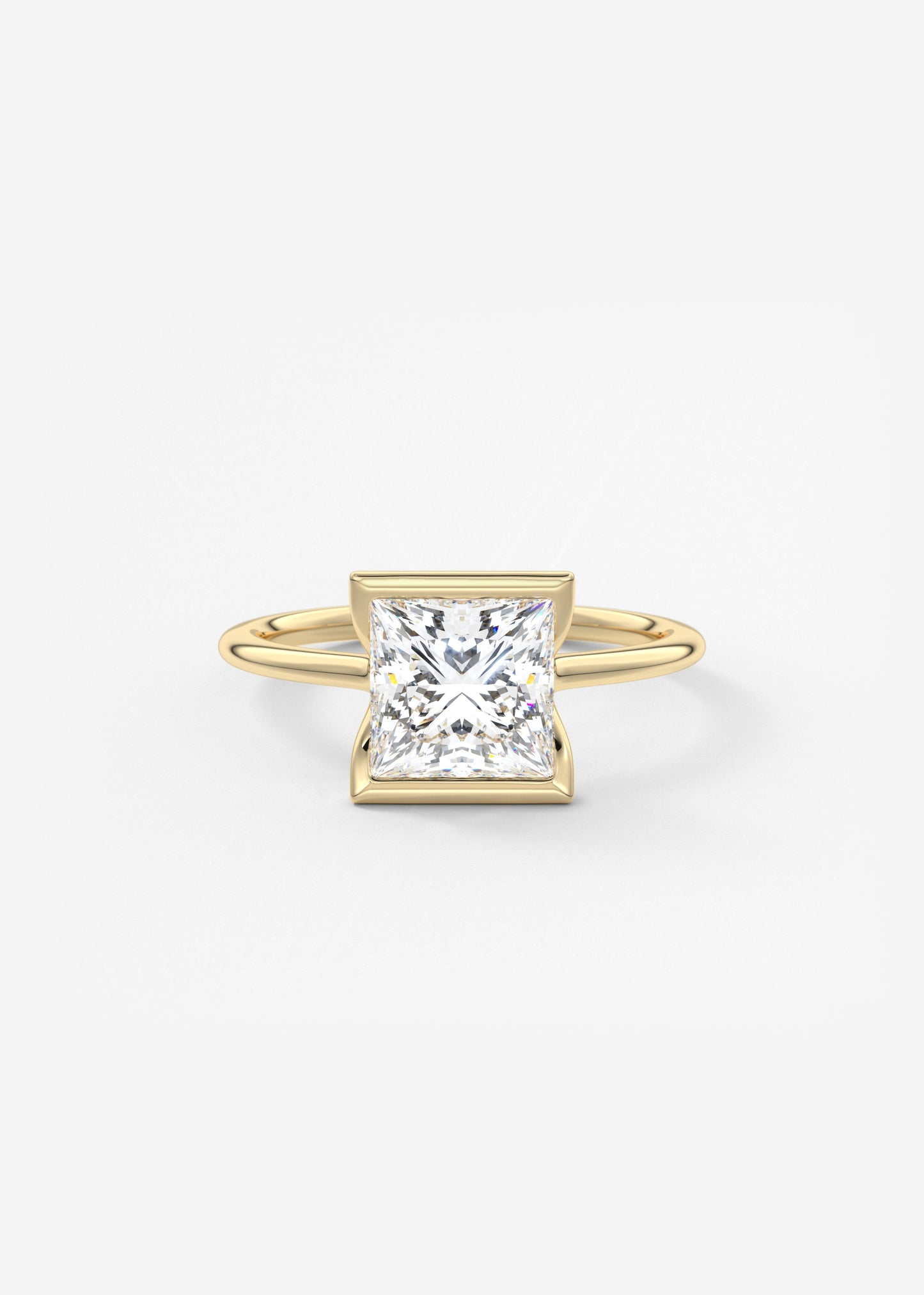 Oval Solitaire With Raised Basket Gallery Lab Grown Diamond Engagement Ring