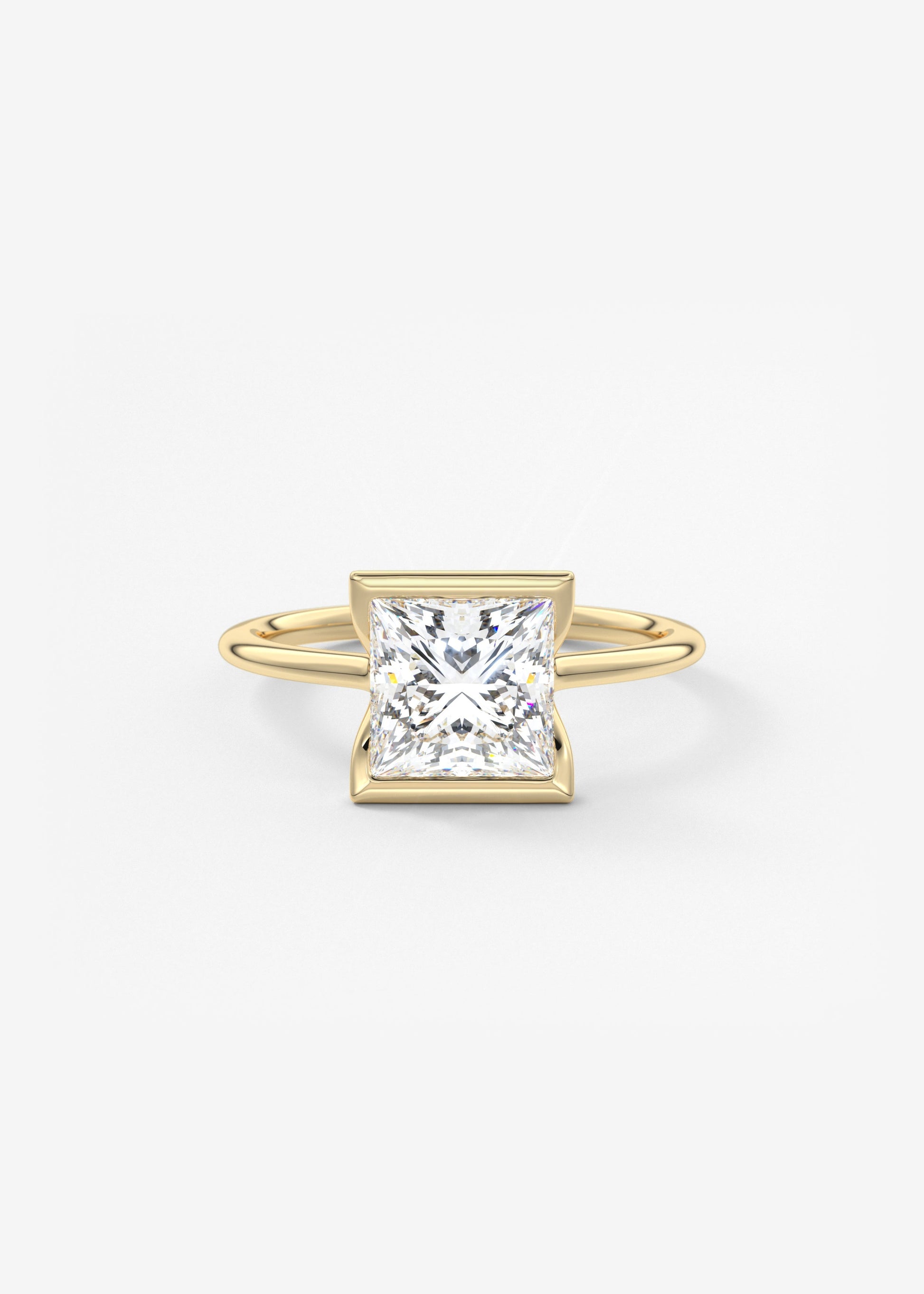 Oval Solitaire With Raised Basket Gallery Lab Grown Diamond Engagement Ring