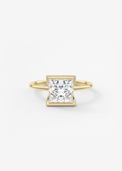 Oval Solitaire With Raised Basket Gallery Lab Grown Diamond Engagement Ring
