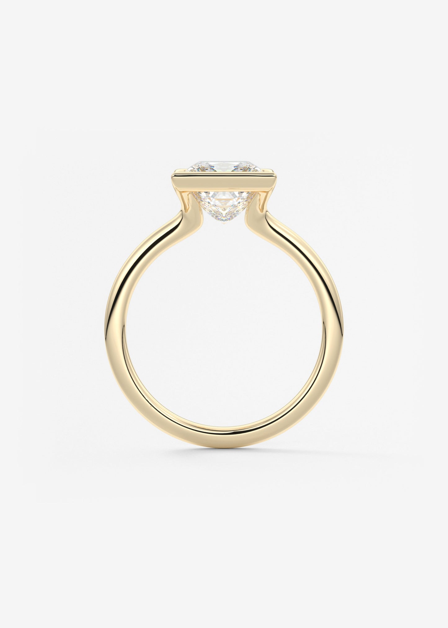 Oval Solitaire With Raised Basket Gallery Lab Grown Diamond Engagement Ring