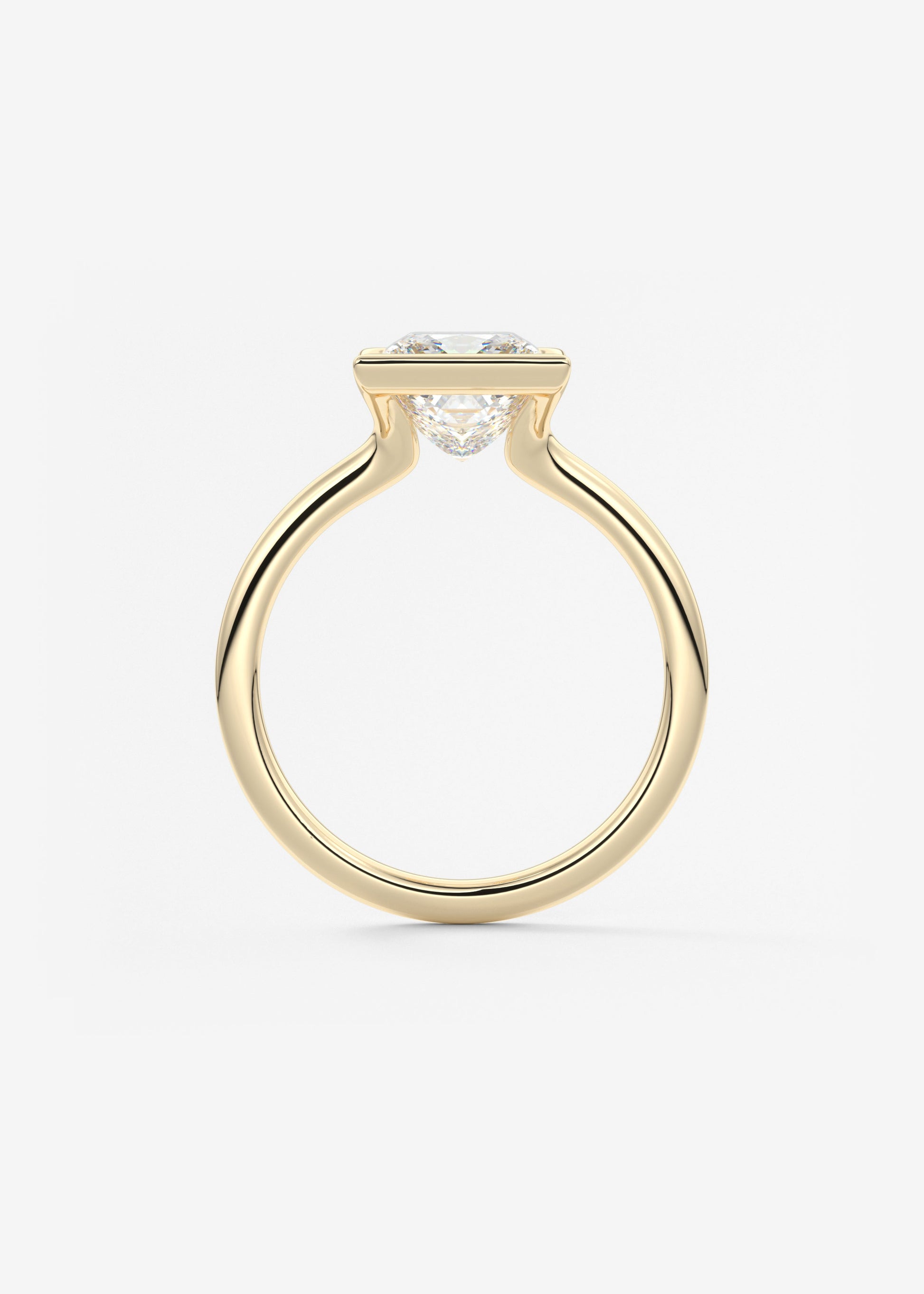 Oval Solitaire With Raised Basket Gallery Lab Grown Diamond Engagement Ring