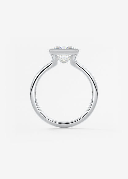 Oval Solitaire With Raised Basket Gallery Lab Grown Diamond Engagement Ring