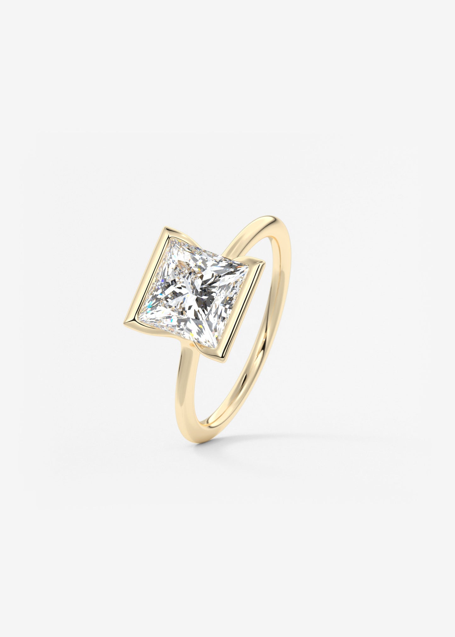 Oval Solitaire With Raised Basket Gallery Lab Grown Diamond Engagement Ring
