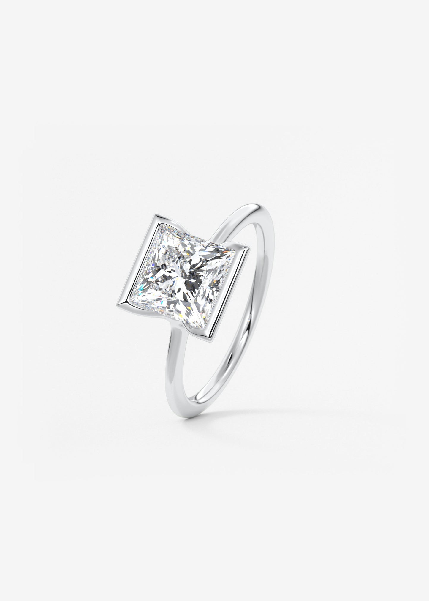 Oval Solitaire With Raised Basket Gallery Lab Grown Diamond Engagement Ring