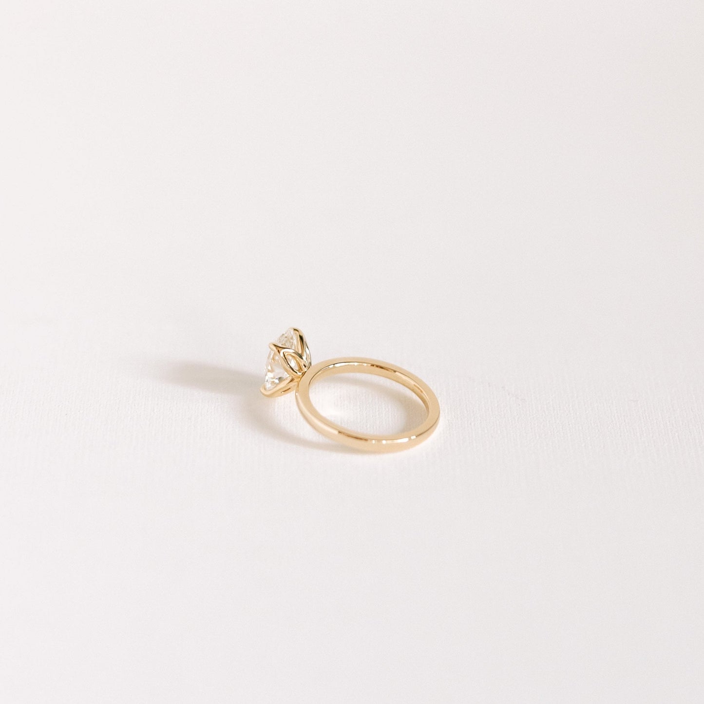 Cushion Hidden Halo Lab Grown Diamond Engagement Ring