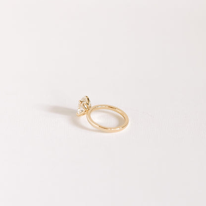 Cushion Hidden Halo Lab Grown Diamond Engagement Ring
