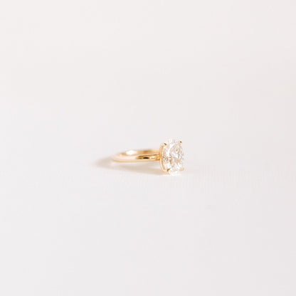Cushion Hidden Halo Lab Grown Diamond Engagement Ring