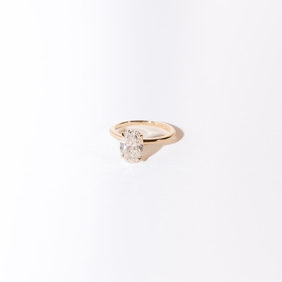 Cushion Hidden Halo Lab Grown Diamond Engagement Ring