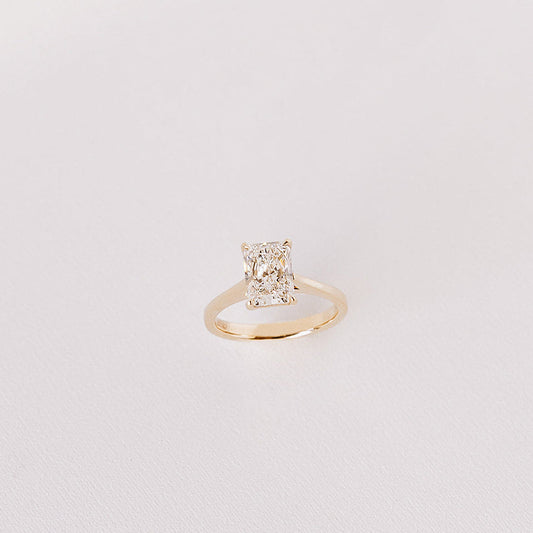 Cushion Hidden Halo Lab Grown Diamond Engagement Ring