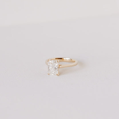 Cushion Hidden Halo Lab Grown Diamond Engagement Ring